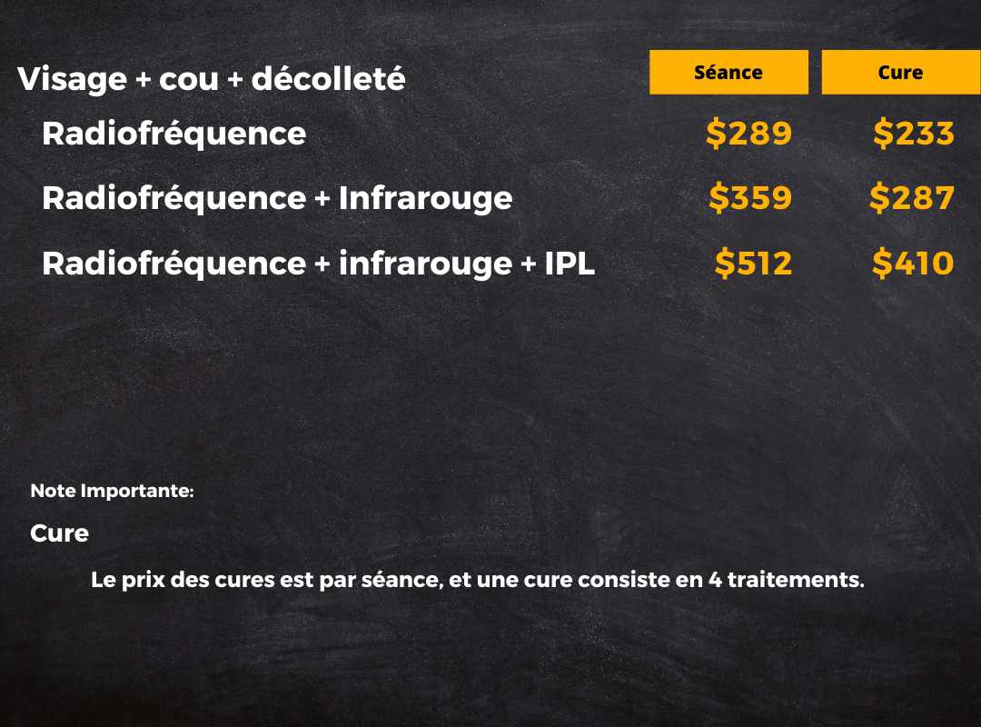 prix pour traitement diminution des rides